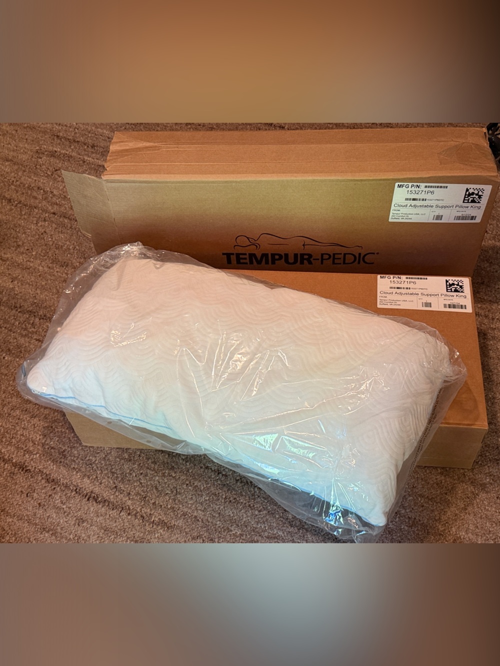 Tempur-Pedic Cloud Adjustable Support Pillow King (Pair)